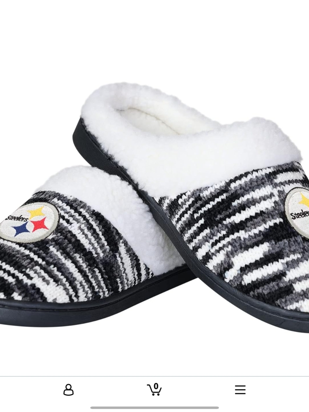 Pittsburgh Steelers FOCO NFL Sherpa Lined Colorblend Cup Sole Slippers Wo's 7/8